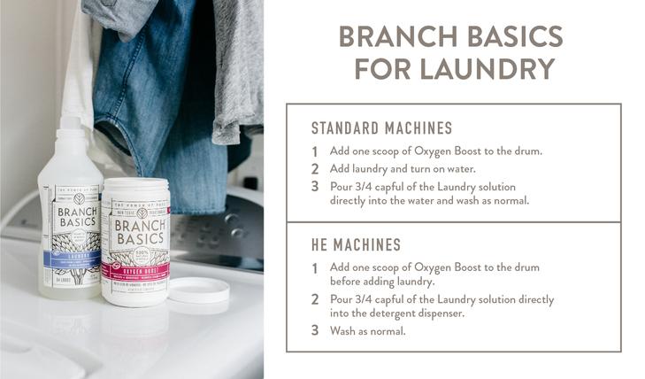featured image: Branch Basics Laundry Instructions