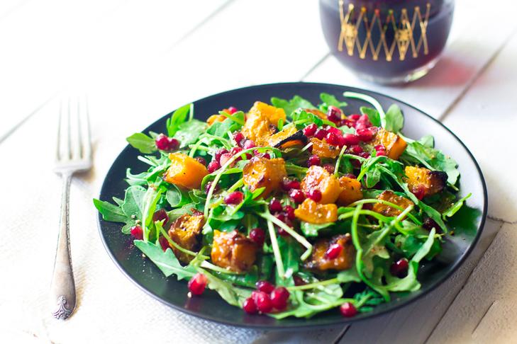 featured image: Arugula and Butternut Squash Salad with Pomegranate